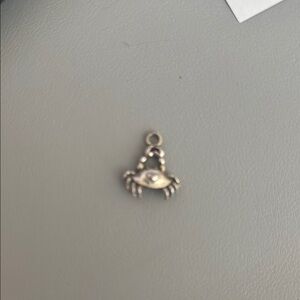 Silver Crab Charm Pendant
